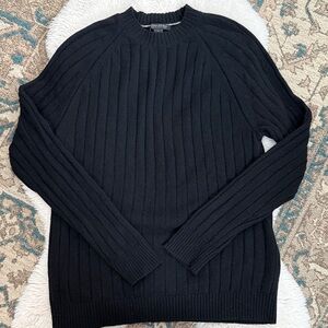 Banana Republic Black Wool Crewneck Sweater